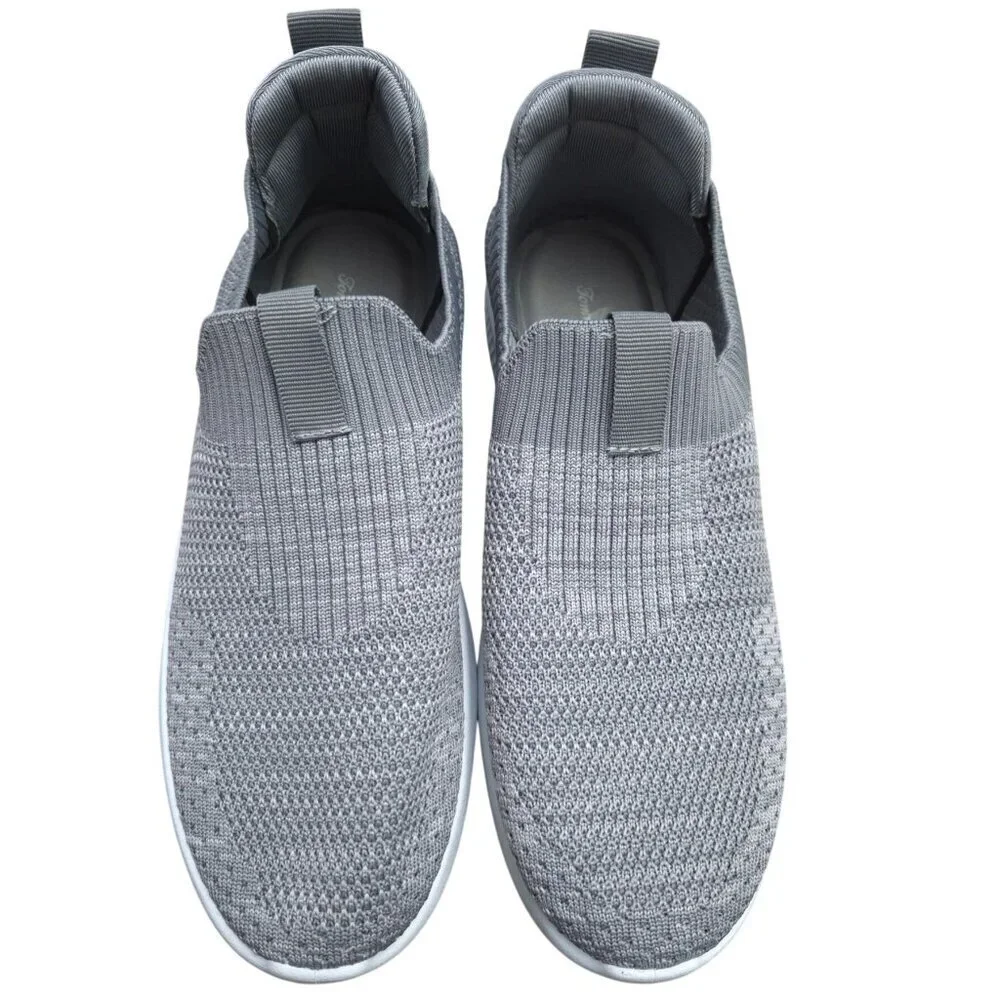 Tommy Bahama Womens Gray Knit Slip On Sneakers Lightweight Casual Size 9.